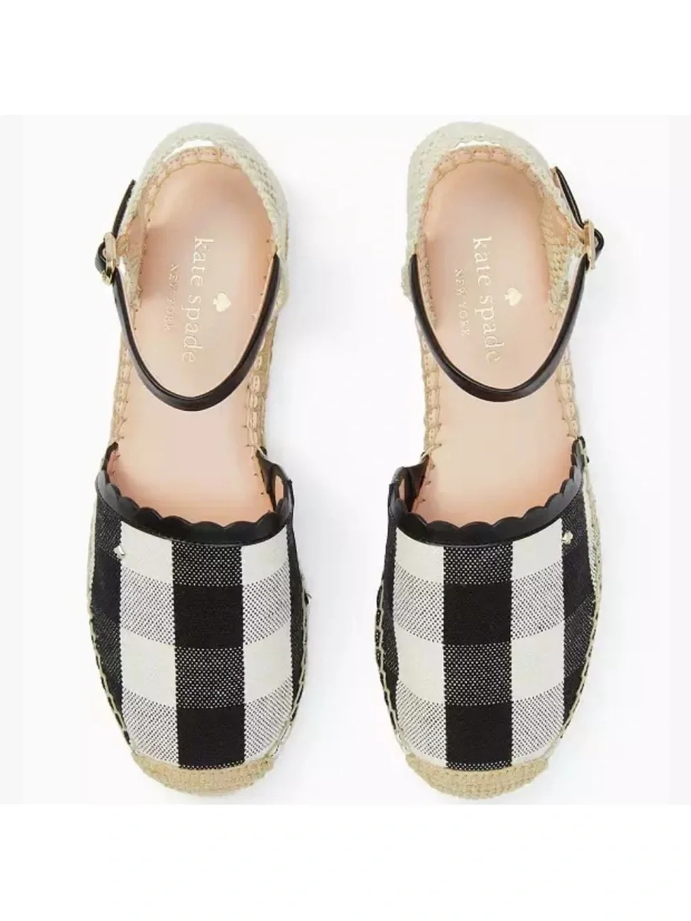 Kate Spade Bonnie Gingham Espadrilles Size 9.5